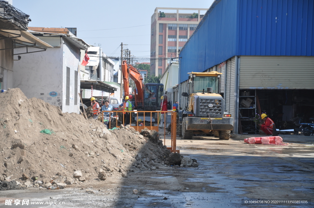 市政排水改造工地护栏工地现场