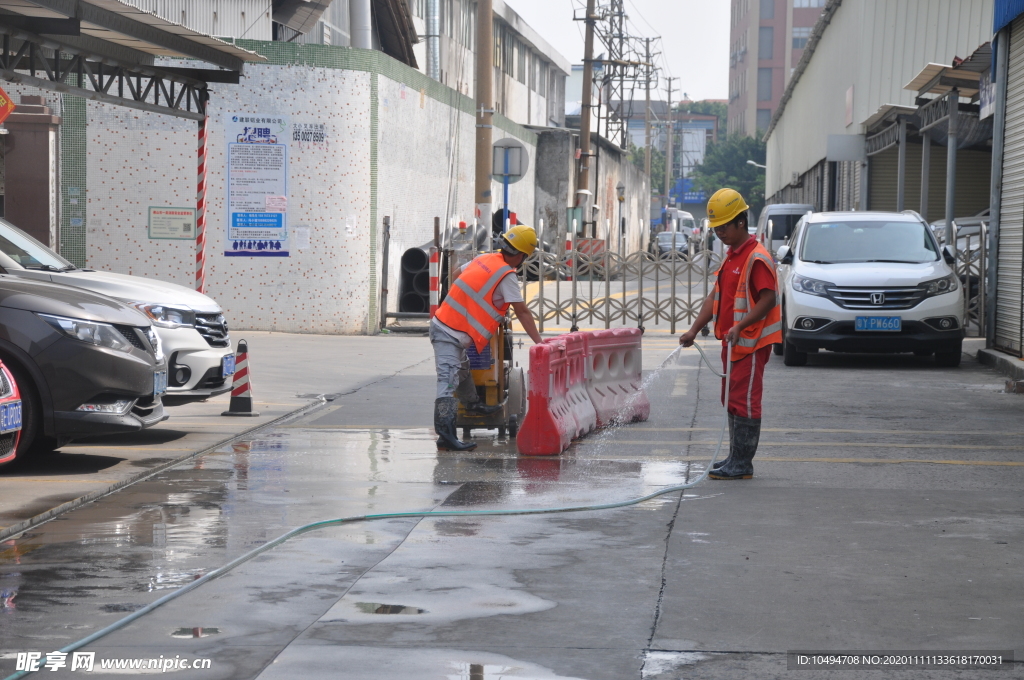 市政排水改造工地护栏工地现场