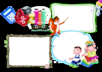 学校  小学  卡通  文字框