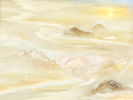 大理石山水背景墙