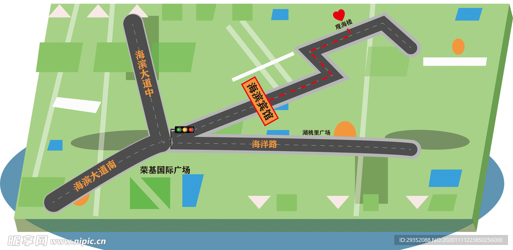 湛江海滨宾馆指引路线