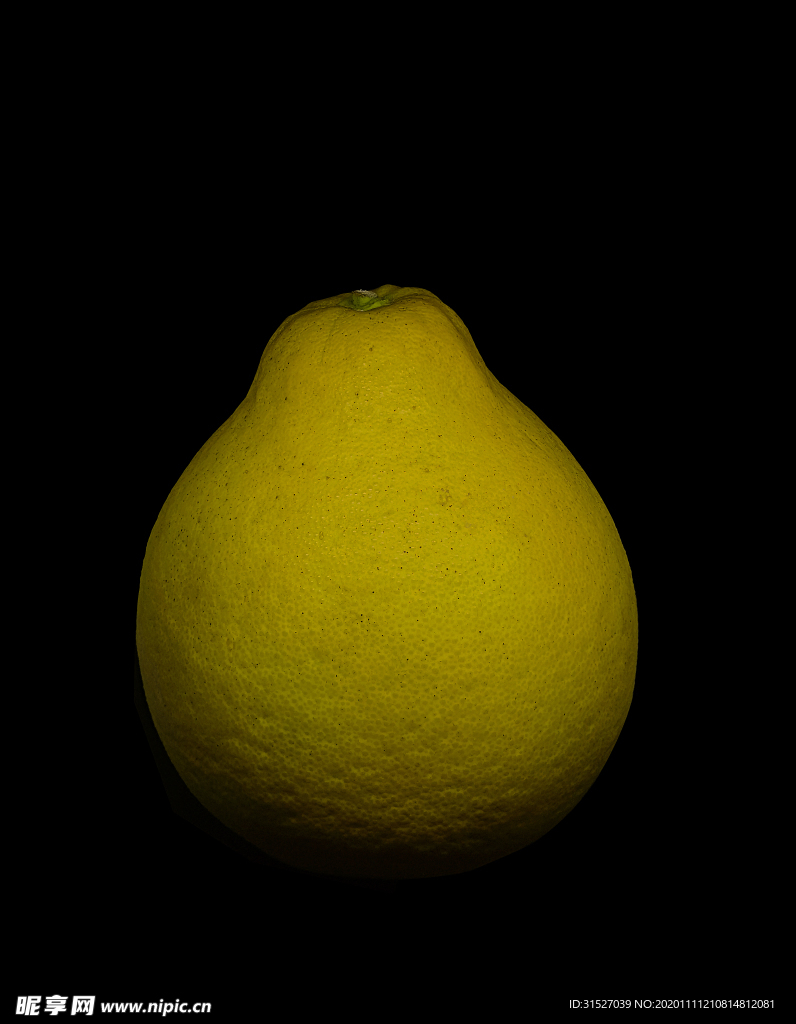 新鲜水果黑底白柚子摄影图