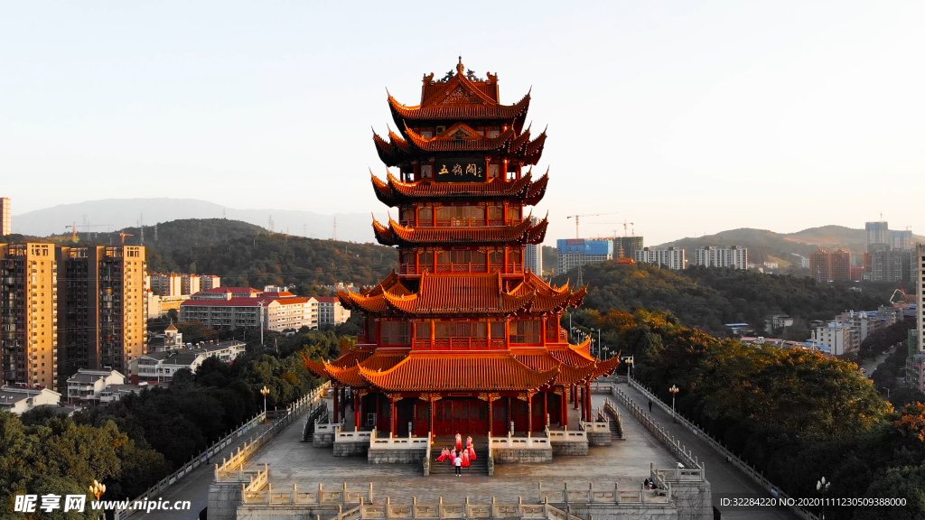 园林仿古建筑湖南郴州五岭阁公园
