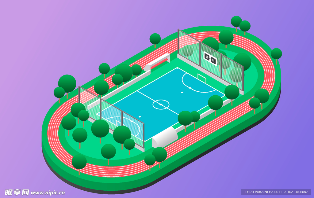 等距视角插画