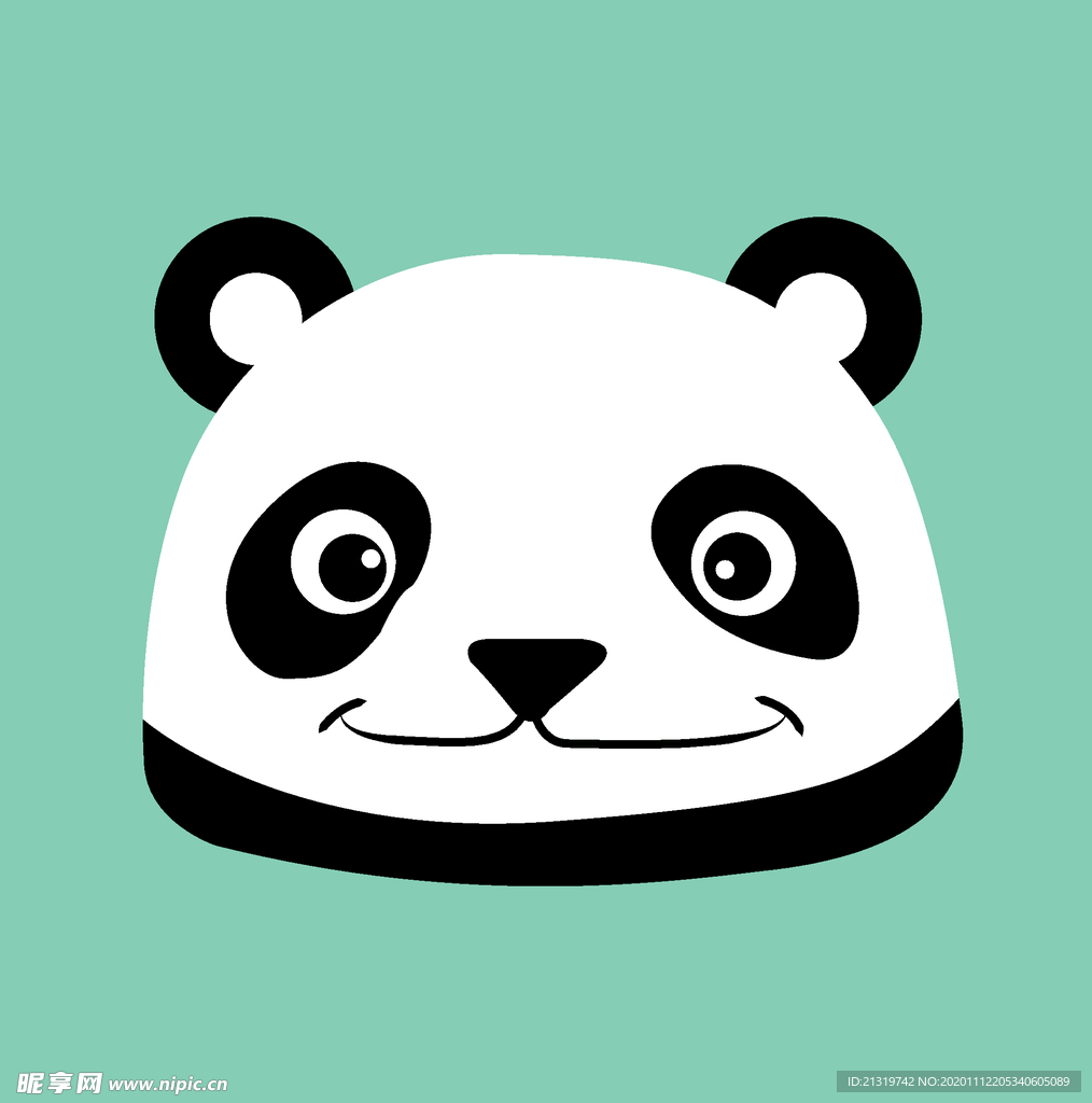 矢量卡通熊猫