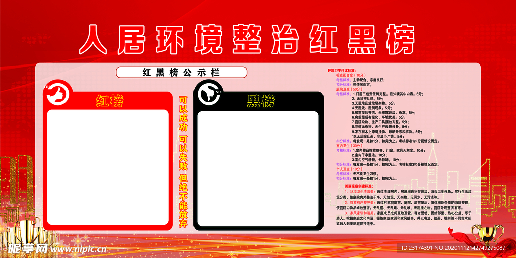 人居环境卫生红黑榜评比