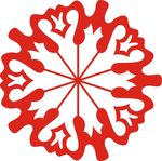 六角剪花窗花纸图案背景元素