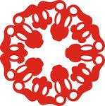 六角剪花窗花纸图案背景元素