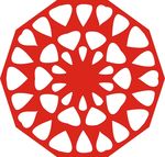 六角剪花窗花纸图案背景元素六角