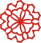 六角剪花窗花纸图案背景元素