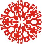 六角剪花窗花纸图案背景元素