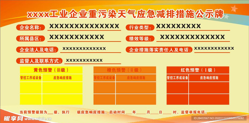 工业企业重污染天气应急减排措施