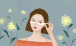 彩妆美女插画