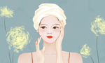 彩妆美女插画