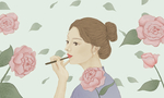彩妆美女插画