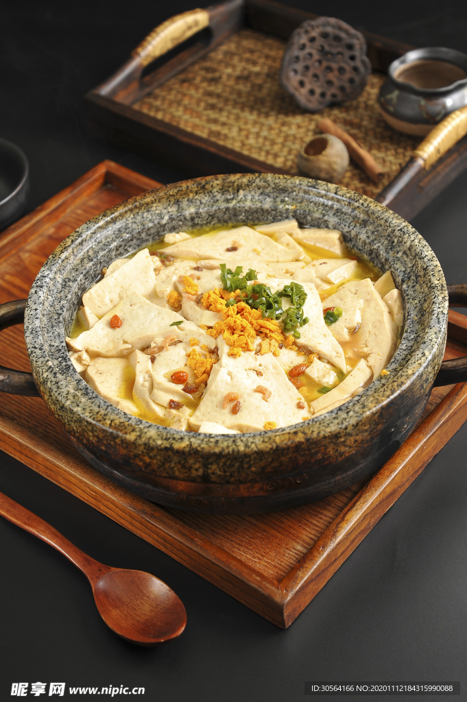 千页豆腐美食食材背景海报素材