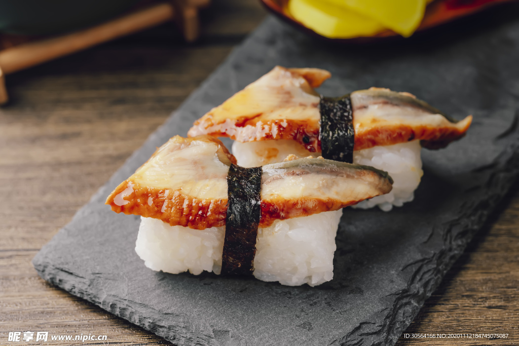 日式寿司美食食材背景海报素材