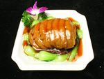 家常菜菜胆扒炉肉