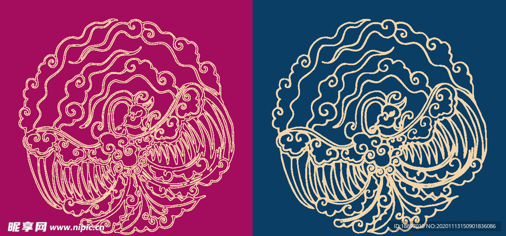 圆形底纹 中国风 传统