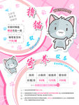 宠物店猫咪生活馆粉色价格海报