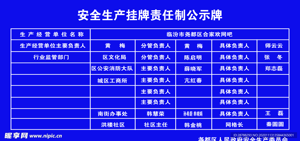 安全生产挂牌 公示栏