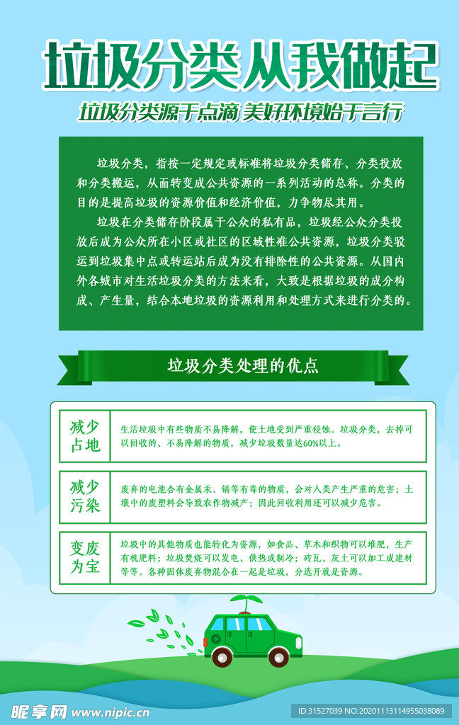 垃圾分类宣传单