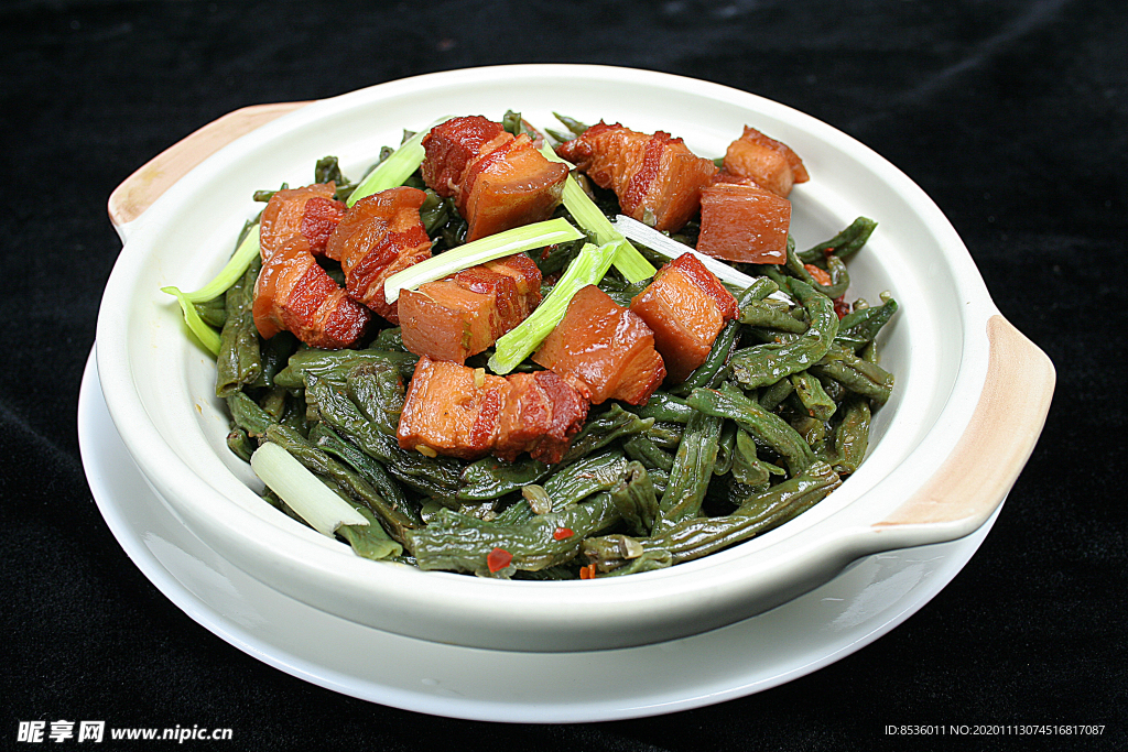 家常菜干豆角焖肉