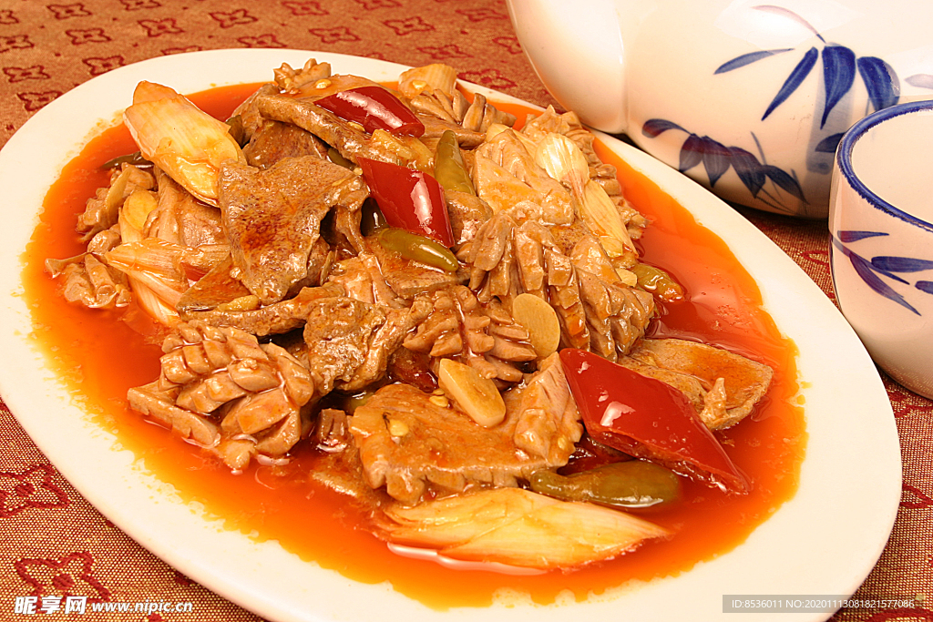 家常菜泡姜炒腰肝