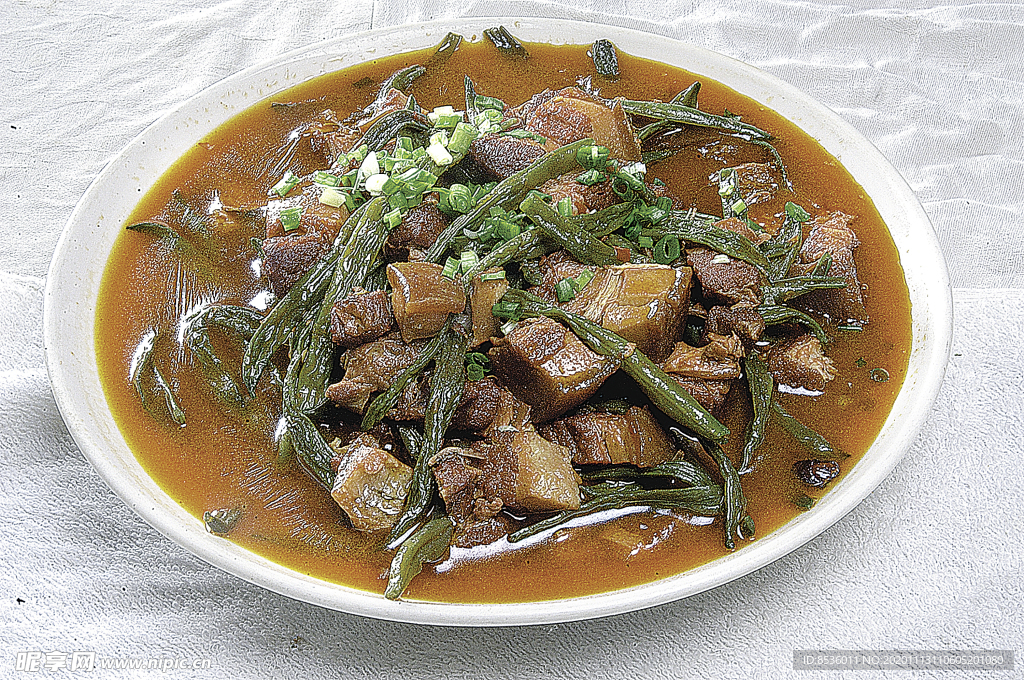 家常菜干豇豆烧肉