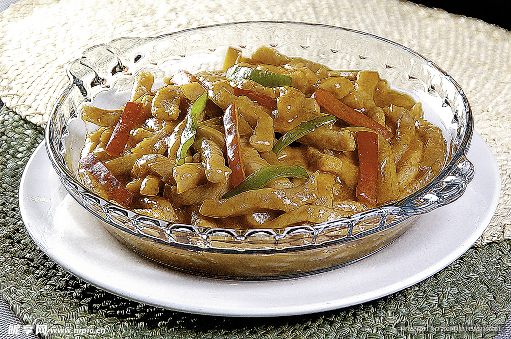 家常菜三丝百灵菇
