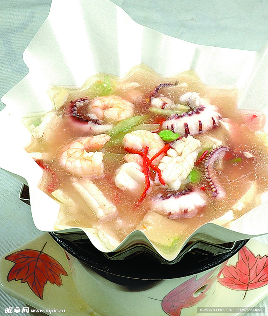 豫菜海鲜豆腐纸锅