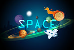 卡通太空宇宙