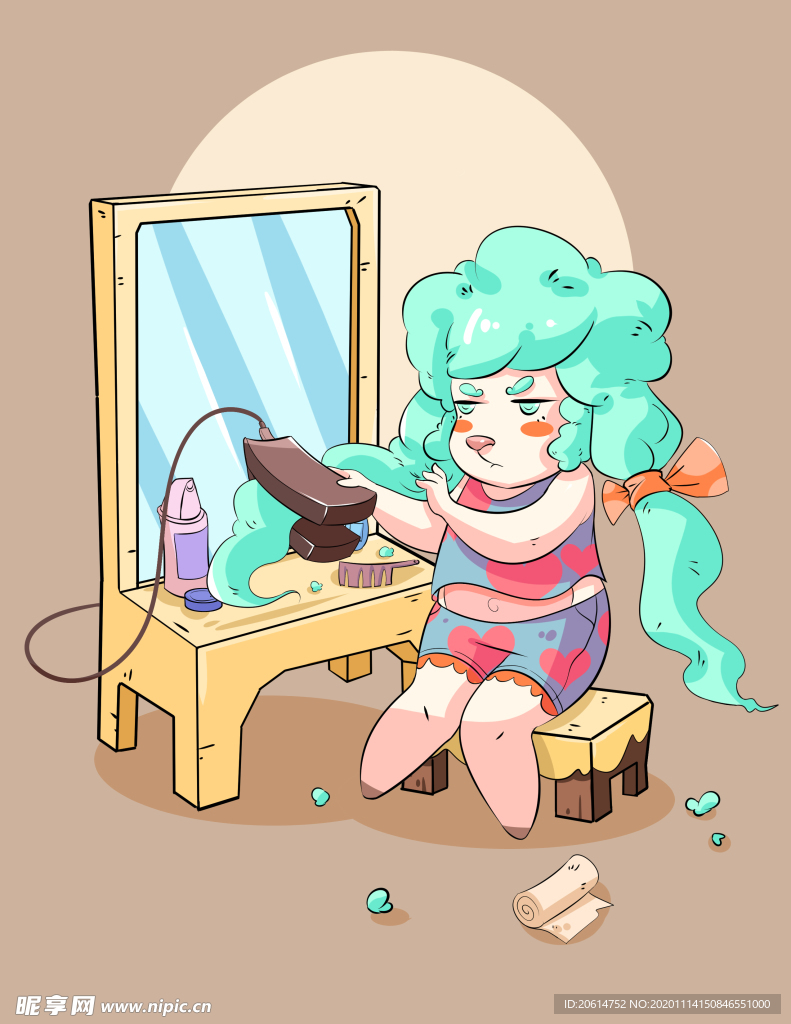 化妆的羊妹子漫画