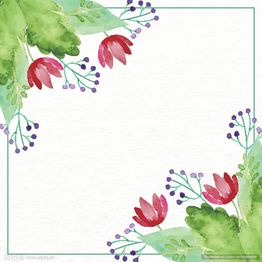 水彩花卉插画