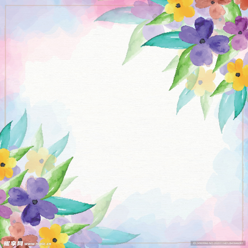 水彩花卉插画