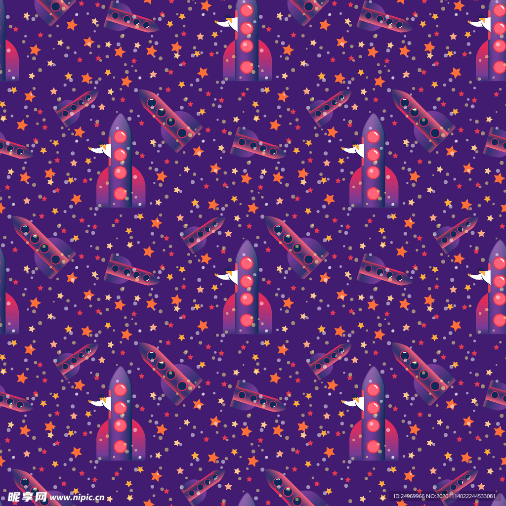 动植物无缝花纹