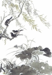 水墨荷花
