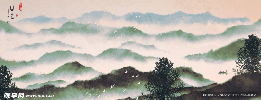 国画山水画