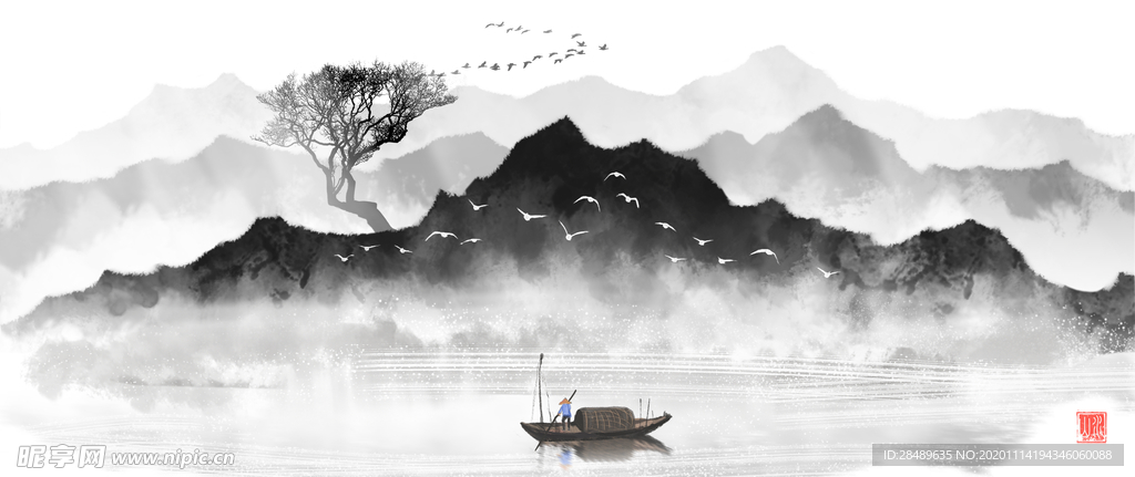 国画山水画