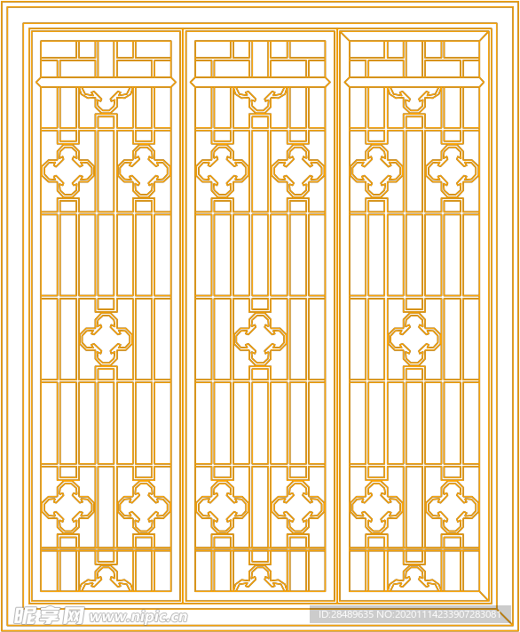 中式雕花边框