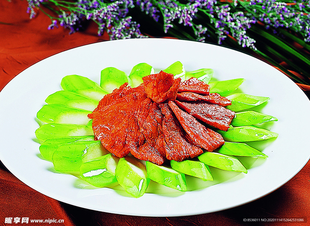 豫菜云瓜炒孔雀肉