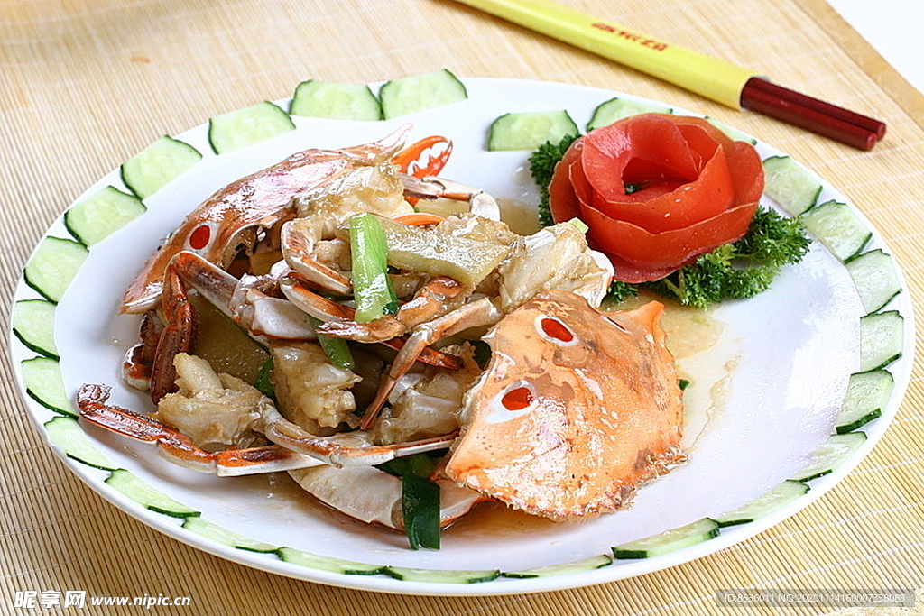 北京菜姜葱炒花蟹