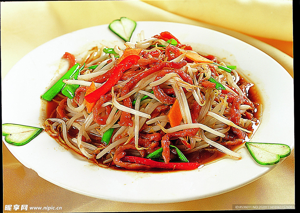 川菜湘菜韭菜银牙肉丝