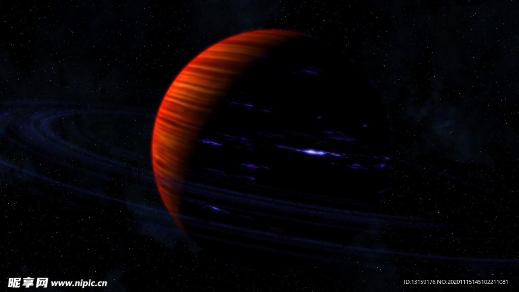 红色星球质感桌面背景