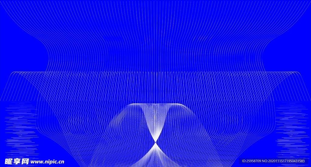 蓝底线状波纹素材