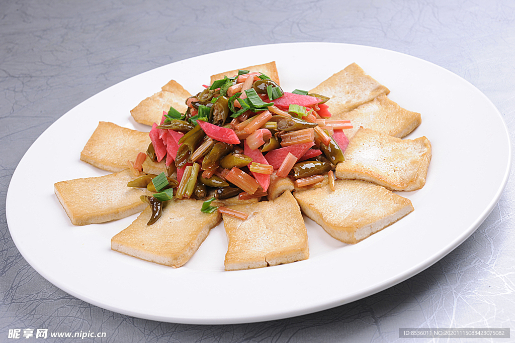 鄂菜脆干煎豆腐