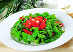 鄂菜灌肠辣子炒柿子