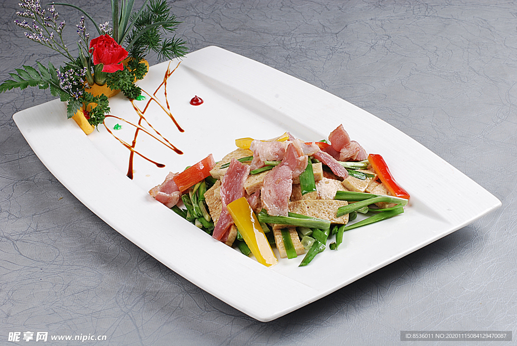 鄂菜韭花腌肉老豆腐