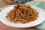 鄂菜莲菜炒土猪肉