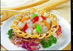 鄂菜雀巢腰果炒虾球